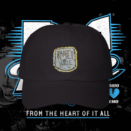 Rabbit Hole Hat - Embroidered - Black